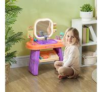 AIYAPLAY Tocador Kids Dreiing con espejo, luz LED, música violeta