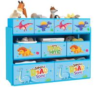 AIYAPLAY Unidad de almacenamiento de juguetes para niños, organizador de juguetes de 3 niveles, 9 cajas, color azul