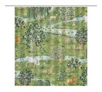 AJALGZ Cortina de Ducha William Morris con diseño de Flores Vintage en Acuarela, Impermeable, para baño, Ancho x Largo: 72 x 72 Pulgadas (182,88 x 182,88 cm) - Cortina de Ducha
