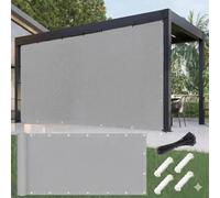 AJALGZ Lona Ombreante 0.5x8.5m Rectangular, Toldo Vela de Sombra Exterior, Vela Parasol Impermeable y Resistente a Rayos UV, Cubierta Protectora para Patio, Balcón y Camping, Gris Claro