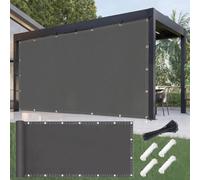 AJALGZ Lona Ombreante 3.5x8.5m Rectangular, Toldo Vela de Sombra Exterior, Vela Parasol Impermeable y Resistente a Rayos UV, Cubierta Protectora para Patio, Balcón y Camping, Gris Antracita