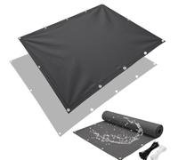 AJALGZ Toldo Vela de Sombra Rectangular - 1.1x2.7m Impermeable con Protección UV 90% - Toldos para Jardín, Terraza, Balcón y Patio - Tejido PES Resistente con Cuerdas de Fijación -Antracite