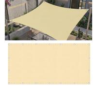 AJALGZ Toldo Vela de Sombra Rectangular - 1.1x3m Impermeable con Protección UV 90% - Toldos para Jardín, Terraza, Balcón y Patio - Tejido PES Resistente con Cuerdas de Fijación -Amarillo