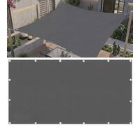 AJALGZ Toldo Vela de Sombra Rectangular - 3.8x6.3m Impermeable con Protección UV 90% - Toldos para Jardín, Terraza, Balcón y Patio - Tejido PES Resistente con Cuerdas de Fijación -Gris Antracita