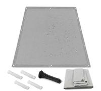 AJALGZ Toldo Vela Rectangular de Sombra, 4.5x8.8m Impermeable Lona de Sombra Protección Solar UV - Resistente para Barandilla Patio Aire Libre Piscina Jardín Terraza, Gris Claro