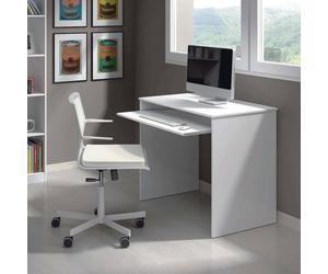 Ajeje - Escritorio, 90x54x79h cm Blanco, un Estante