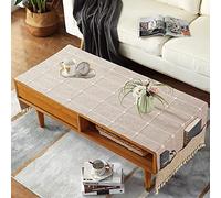 Ajerg Mantel de Centro Bohemio para Sala de Estar, con Bolsillos y borlas, Mantel Rectangular a Rayas, para Lavadora, Secadora, Nevera, Cubierta Antipolvo - 20 x 57 Pulgadas