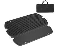 AJinTeby Plancha de hierro fundido para parrilla de gas portátil Weber Traveler, parrilla antiadherente para parrilla de gas, camping, cocina en y al aire libre, accesorios de parrilla Weber con bolsa