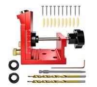 Ajustable Guia Taladro, Juego de Plantillas para Agujeros de Bolsillo Pocket Hole Jig con con 2 Taladros para Carpintería y Fabricación de Muebles