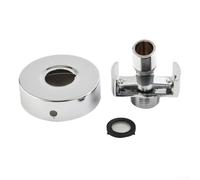 Ajuste de ángulo de tubo de admisión, pie curvado de cobre para soporte de cabezal de ducha, abrazadera deslizante, conector en ángulo extendido, para fijar mangueras torcidas, accesorios de baño