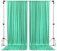 AK TRADING CO. Cortinas de poliéster Tiffany de 3 m x 3 m, Cortinas con Bolsillos para Barra, decoración de Bodas, Ceremonias de Fiesta, hogar