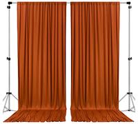 AK TRADING CO. Cortinas Tipo telón de Fondo de poliéster óxido de 10 pies x 10 pies, Paneles con Bolsillos para Barra, decoración de Ventana para Boda, Ceremonia de Boda, Fiesta, hogar