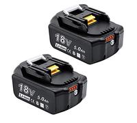 Akkopower 2Piezas 18V 5000mAh Batería de Repuesto para Makita Batería Compatible con BL1850 BL1860B BL1855 BL1840 BL1830 BL1835 BL1820B BL1815 con Indicador LED Batería makita 18V 5.0Ah