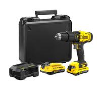 Stanley Taladro percutor inalámbrico SFMCD711D2K-QW 18 V 2 baterías 2,0 Ah Li-Ion con cargador