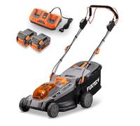Akku Rasenmäher FX-E2RM43PRO Set mit flexiblem Antrieb Gris