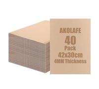 AKOLAFE 40 Piezas Carton Ondulado Kraft A3 30 x 42 cm, Carton Manualidades Papel Kraft 4 mm 3 Capas para Embalaje Maquetas Cortar Doblar Pintar Escolar Oficina