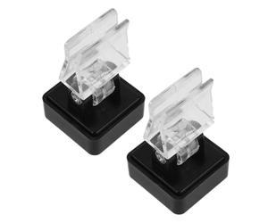 AKOOSY 2 Unidades Clip Magnético para Letreros de Estante, Portaprecios | Base Estable, Ranura Insertable y Boca Ancha, para Estantes de Hierro y Tarjetas de Producto