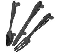 AKOOSY 3 Piezas Tirador de Armario Cuchara Tenedor Cuchillo Elegante | Diseño Europeo Decorativo, Acabado Cepillado, Resistente Corrosión, para Cajón y Armario