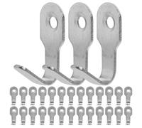 AKOOSY 40 Piezas Gancho Pequeño en Forma de J de Acero Inoxidable | Color Plata, Diseño Sola Pieza, Uso en Cocina y Hogar, Mantiene Objetos Seguros