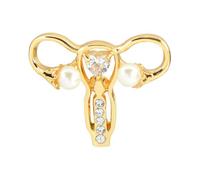 AKOOSY Broche Creativo Forma de Útero para Mujer y Niña, de Aleación Dorada, Accesorio Elegante para Vestidos y Pañuelos en Ocasiones Oficiales y Casuales