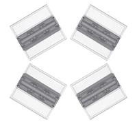 AKOOSY Cerradura de Seguridad para Puertas y Ventanas de Cristal, 4 Piezas de Plástico Negro Protección Reforzada para Balcones y Salones