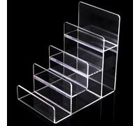 AKOOSY Estante de Almacenamiento de Joyas de Acrílico Transparente Soporte de Billetera Multiusos para Exhibición Estable en Vitrinas y Tiendas