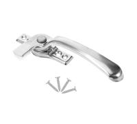 AKOOSY Manija de Bloqueo para Ventana Corredera y Abatible de Acero Inoxidable Plata, Mejora la Seguridad y Previene Entradas No Deseadas, Compatible Ventanas Verticales y Horizontales
