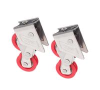 AKOOSY Rodillos Doble Polea y Rueda de Nylon para Puertas Corredizas de Acero Inoxidable Paquete de 2 Piezas Instalación para Ventanas y Puertas de Aluminio