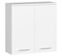 AKORD | Armario Colgante de Baño FINW60 | 2 Estantes y 2 Puertas | 60 x 60 x 22,5 cm | Peso 18 kg | Mueble Suspendido | Ahorro de Espacio | Armario de Pared | Blanco