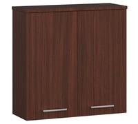 AKORD | Armario Colgante de Baño FINW60 | 2 Estantes y 2 Puertas | 60 x 60 x 22,5 cm | Peso 18 kg | Mueble Suspendido | Ahorro de Espacio | Armario de Pared | Wengé