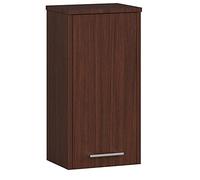 AKORD Armario de Pared de baño Fin W30 con 1 Puerta | Armario de Pared suspendido | Puerta con Montaje a la Derecha o a la Izquierda | 30 x 60 x 22,5 cm | Peso 18 kg | Wengé