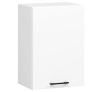 AKORD | Armario de Pared de Cocina Oliwia W50 | 2 Estantes y 1 Puerta | Modular | Mueble Base | Aglomerado Laminado | Blanco
