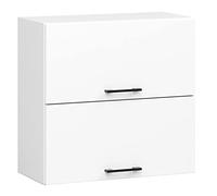 AKORD | Armario de Pared de Cocina - Oliwia W60 | 2 estantes y 2 Puertas de Armario de Cocina | Modular | Muebles de Cocina Armarios | Laminado de aglomerado | Blanco