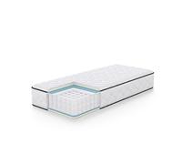 AKORD Colchón Individual 80x190 cm, Muelles Ensacados 7 Zonas, Dureza H3 Media, Altura 24 cm, Colchón Cama 11 Capas Reversible, Protector Incluido, Certificado Oeko-Tex®, 14,4kg