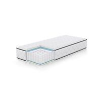 AKORD Colchón Individual 80x200 cm, Muelles Ensacados 7 Zonas, Dureza H3 Media, Altura 24 cm, Colchón Cama 11 Capas Reversible, Protector Incluido, Certificado Oeko-Tex®, 15,2kg