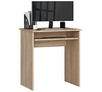 AKORD Escritorio Star para PC con Bandeja para Teclado | 2 Cajones y 2 estantes con Puertas Mesa de Oficina | Escritorio de Oficina | 68 x 77 x 51 cm | Peso 20 kg Roble Sonoma