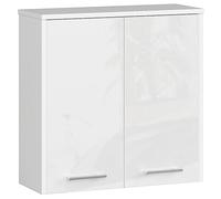 AKORD - Mueble alto para inodoro suspendido | fino L60 | 2 puertas | estantería de pared | cómoda de baño | armario | almacenamiento | aseo de pared | Armario de cocina | 60 x 60 x 22,5 cm | Peso 18
