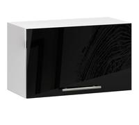 AKORD Mueble de Cocina Colgante para Campana | Mueble de Cocina | Modular OLIWIA W60 | Espacioso | Resistente | Adecuado para Cualquier diseño | como Parte de un Conjunto | Blanco | Negro Brillante