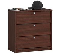 AKORD Zapatero con 3 Compartimentos y 3 Puertas abatibles | Puertas abatibles | Armario de Zapatos Cerrado | Contenedor de Zapatos | 60 x 62 x 31 cm | Peso 21 kg | Wenge