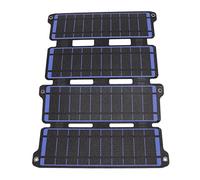 Akozon 14W Panel Solar Plegable ETFE 2 Salidas USB Azul (BLUE) | Células monocristalinas flexibles, USB de 5V para coche, barco, motocicleta, energía ligera para acampar al aire libre