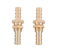Akozon Adaptador de conector de acoplador de montaje de tubería de mamparo de latón con púa de manguera(6mm)