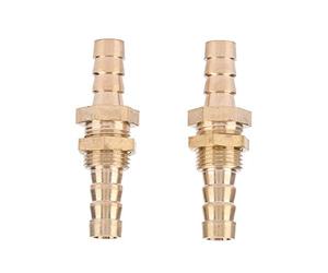 Akozon Adaptador de conector de acoplador de montaje de tubería de mamparo de latón con púa de manguera(6mm)