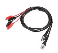Akozon Cable Bnc Cocodrilo 2pcs P1011 BNC Q9 Sonda de detección de clip de cocodrilo doble para Osciloscopio