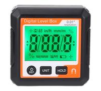 Akozon Caja Digital con Imán 4X90° Medidor de ángulo Electrónico Inclinómetro Transportador Resolución de 0,01° para Carpintería Reparación de Automóviles Naranja Blanco (naranja blanco)