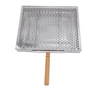 Akozon Cesta de Parrilla de Acero Inoxidable con Divisores Extraíbles | Espacio de cocción personalizable, diseño de malla fina, para pescado, verduras, parrilla al aire libre, picnic