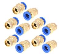 Akozon Conector Rápido Neumático, 10 Piezas Adaptador de Aire 8mm, Conector Rápido 1/4 BSP, Alta Presión, Rotación 360°, Fácil Desmontaje, Accesorios para Herramientas Neumáticas