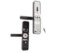 Akozon Huella Digital con Tarjeta IC y Contraseña | Teclado táctil electrónico, modelo Oe-8712, compatibilidad con manija de puerta de madera, de control de acceso de