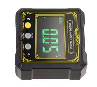 Akozon Inclinómetro Digital con Base Magnética Pantalla Lcd Retroiluminada 4X90° ±0,2° Precisión Ip65 para Carpintería Sierra de Mesa Tubos de Metal