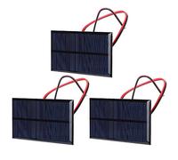 Akozon Módulo de Energía de Celda de Panel Solar de 6V y 1W, Silicio Policristalino con Cable de 30Cm para Luces Solares, Juguetes, Experimentos Científicos