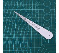 Akozon Regla de Calibre de Espesores de Acero Inoxidable, Herramienta de Medición de Doble Escala de 1/16 "-3/4" y 2-20 Mm para Diámetro Interior de Brida de Riel con Precisión Grabada